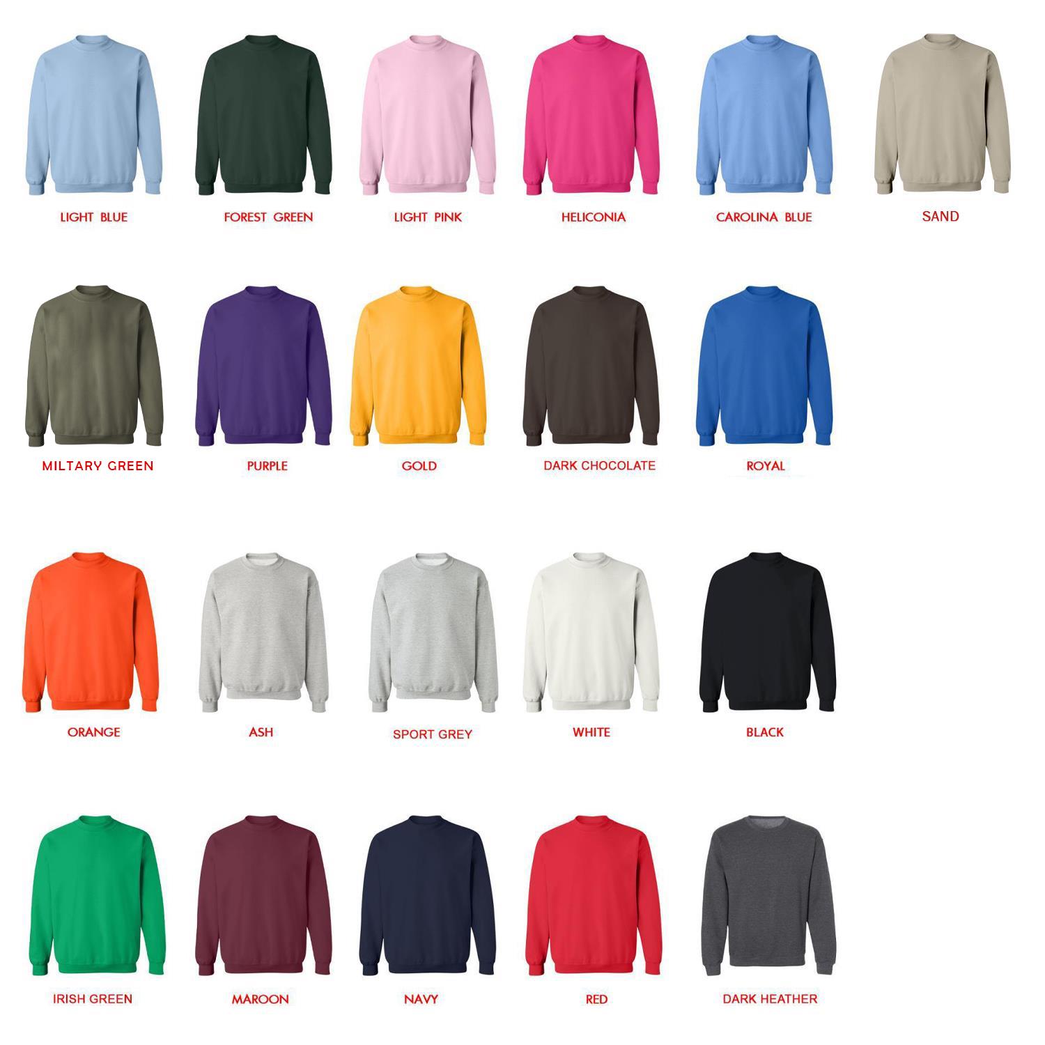 sweatshirt color chart - Totoro UK Shop