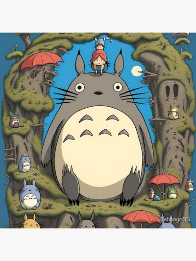 Alternative view of Totoro Re Imagined Throw Pillow
