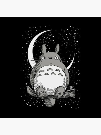 Alternative view of Totoro Sit Under The Moon Throw Pillow
