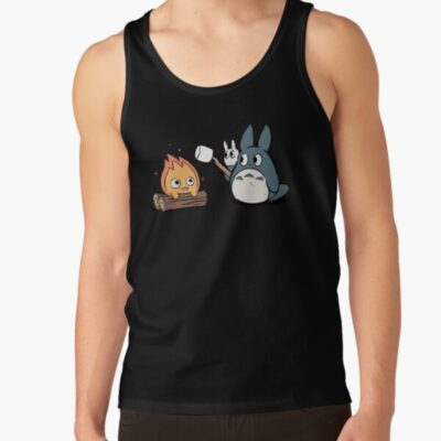 Alternative view of Marshmallow Totoro Tank Top