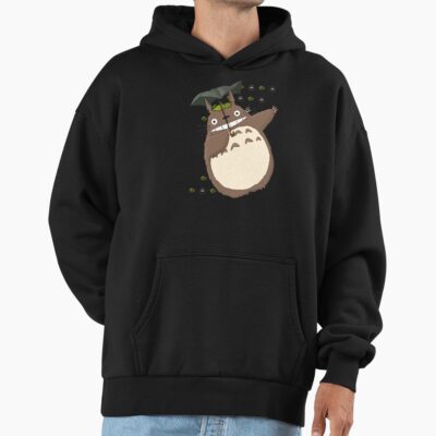 Alternative view of Forest Magic A Cute And Retro Totoro Hoodie